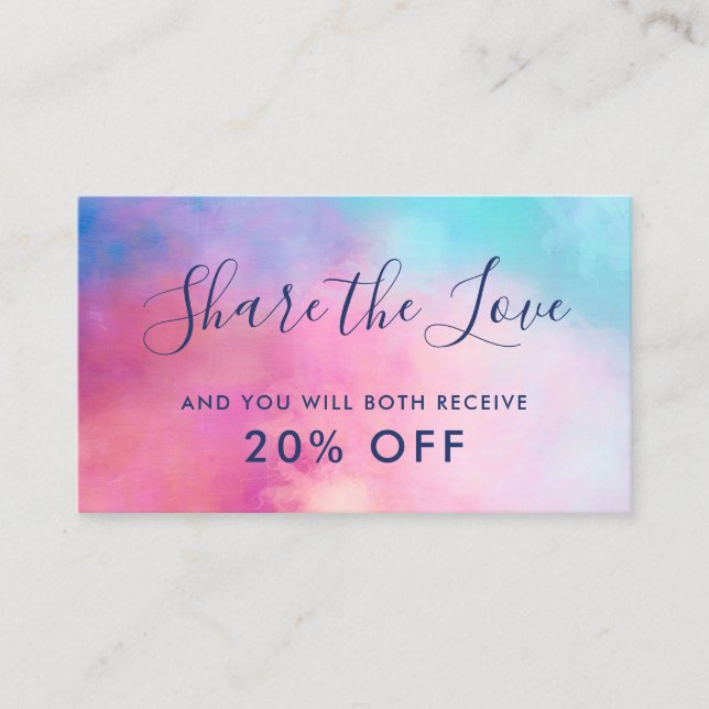 Dreamy Abstract Pastels Referral Card (Front)