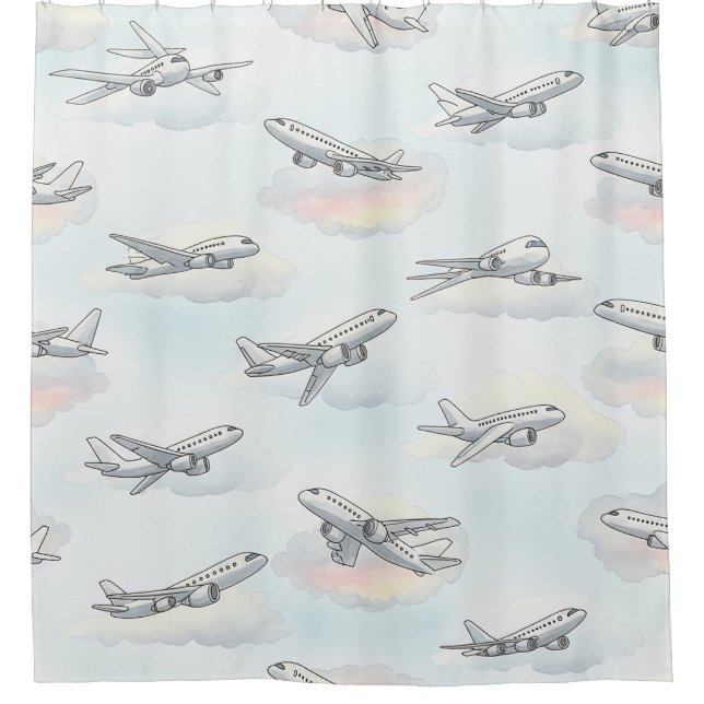 Dreamy Airplane Sky Travel Pattern (1) (Front)