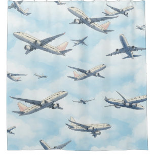Dreamy Airplane Sky Travel Pattern (2)