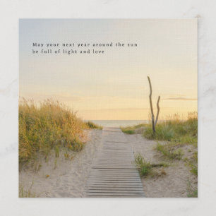 Dreamy and soft beach nature aesthetic, greeting card