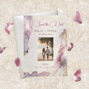 Dreamy Aquarella Save the Date Card
