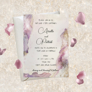Dreamy Aquarella Wedding Invitation