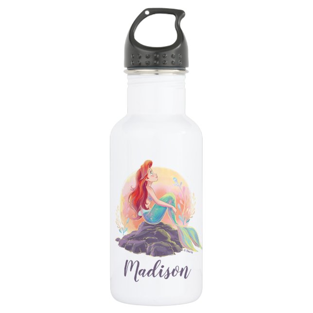 Dreamy Ariel on the Rocks 532 Ml Water Bottle (Front)