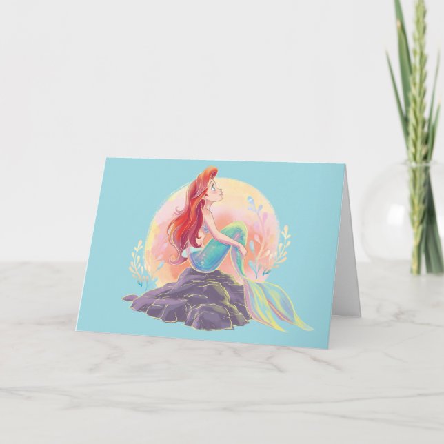 Dreamy Ariel on the Rocks Card (Front)