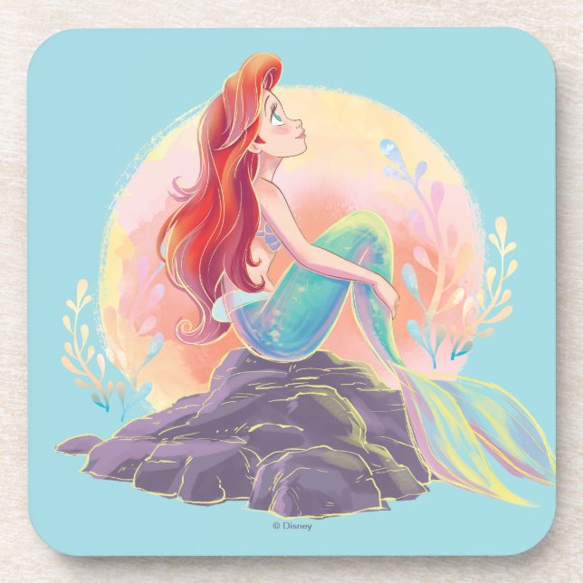 Dreamy Ariel on the Rocks Coaster (Front)