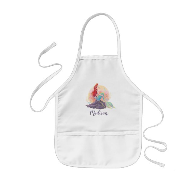 Dreamy Ariel on the Rocks Kids Apron (Front)