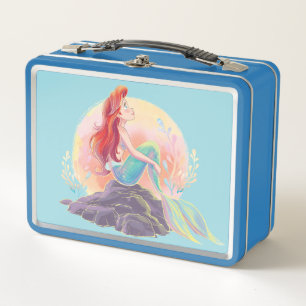 Dreamy Ariel on the Rocks Metal Lunch Box