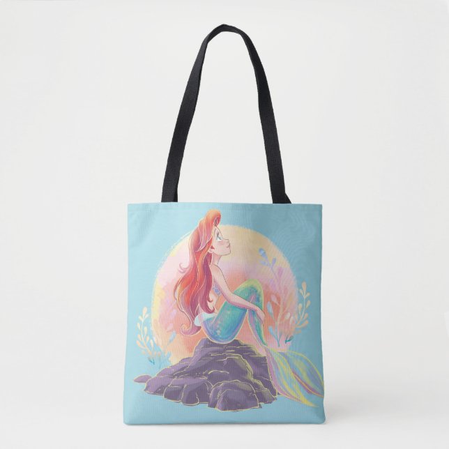 Dreamy Ariel on the Rocks Tote Bag (Front)