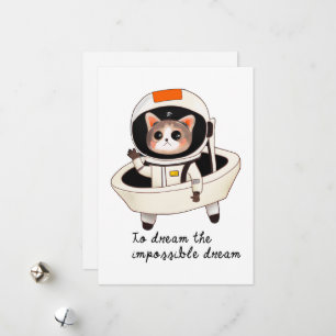 Dreamy astrocat holiday card