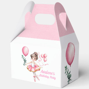 Dreamy Ballerina in Flight Birthday Party Favor Box