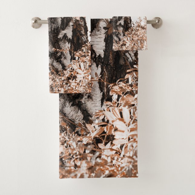 Dreamy Birch Tree #3 #wall #art Bath Towel Set (Insitu)