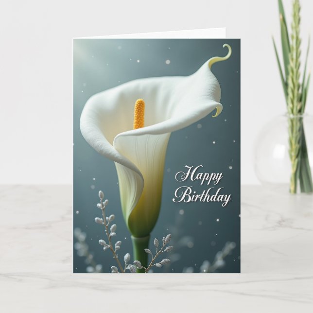 Dreamy Birthday Sparkle Bloom Card (Front)