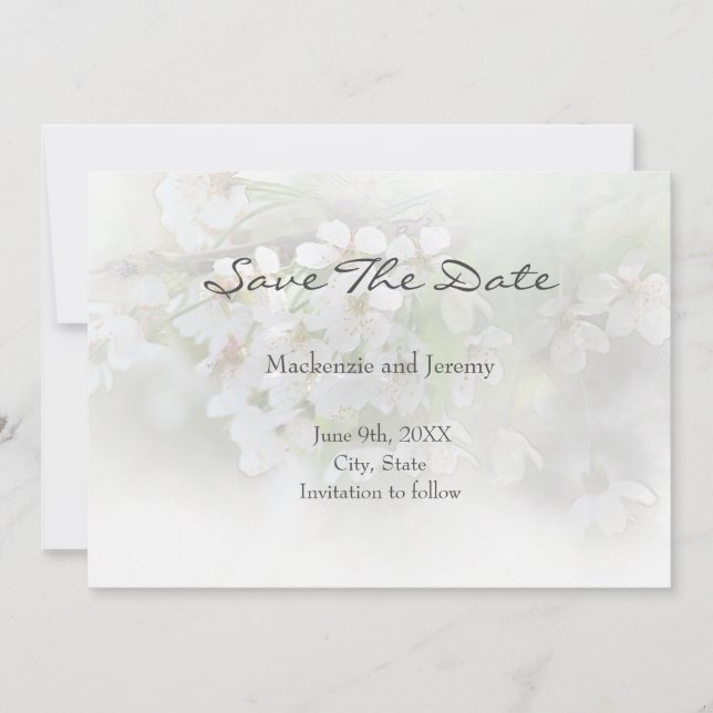 Dreamy Blossoms Save The Date (Front)