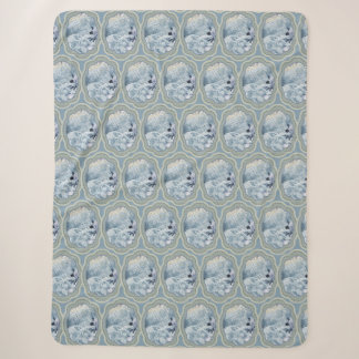 Dreamy Blue Medallion Sherpa Blanket