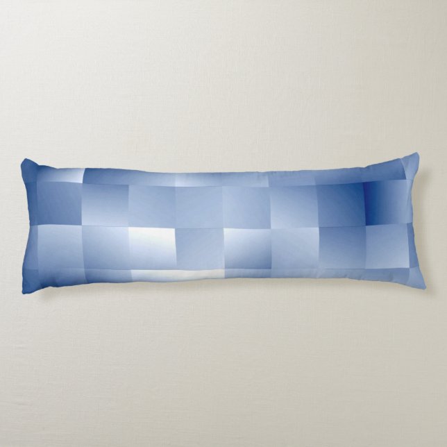 Dreamy Blue Tones in a Square Pattern Body Pillow (Back)