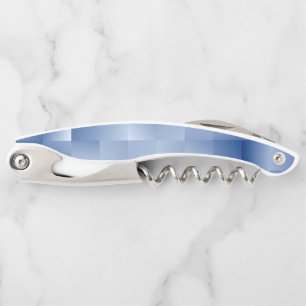 Dreamy Blue Tones in a Square Pattern Corkscrew