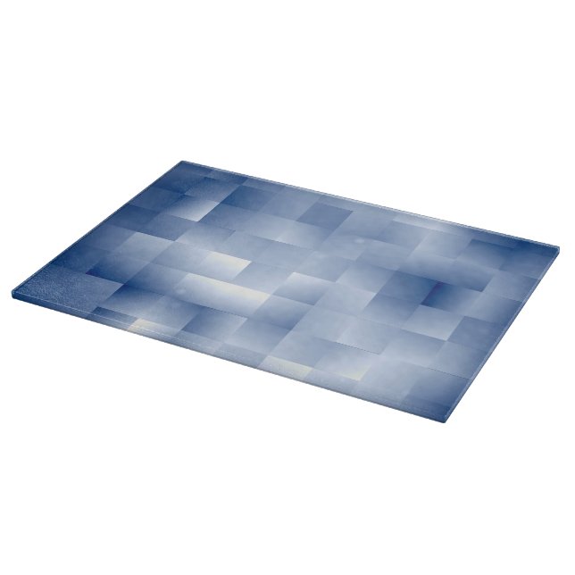 Dreamy Blue Tones in a Square Pattern Cutting Board (Corner)