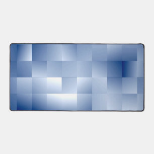 Dreamy Blue Tones in a Square Pattern Desk Mat