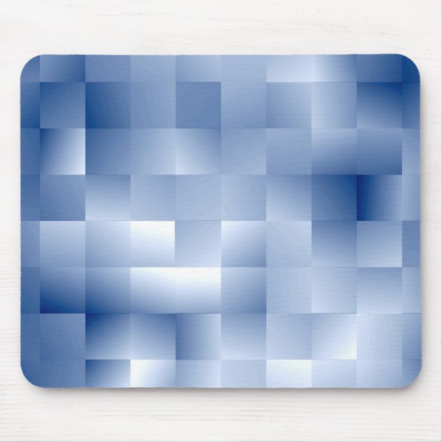 Dreamy Blue Tones in a Square Pattern Mouse Pad (Front)