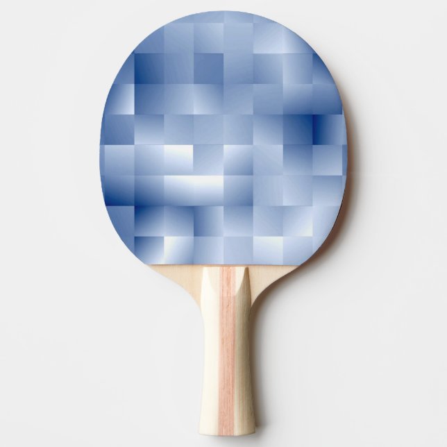 Dreamy Blue Tones in a Square Pattern Ping Pong Paddle (Front)