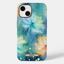 Dreamy Blue Yellow Dandelions iPhone / coque ipad