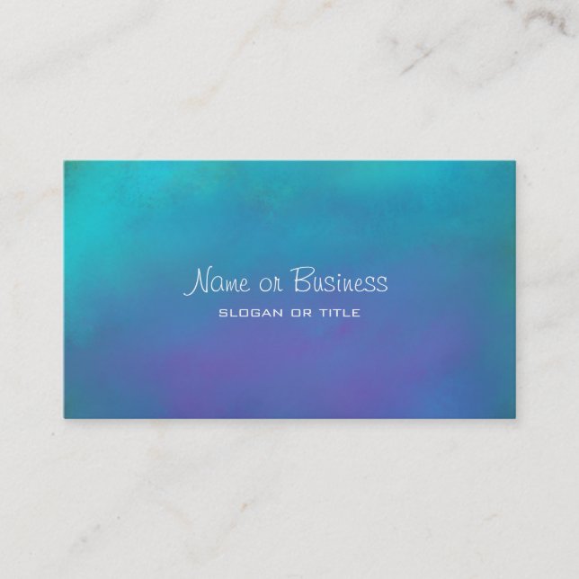 Dreamy Blues Abstract Design Business Card (Front)