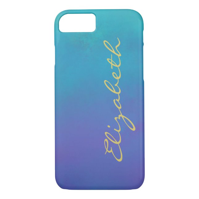 Dreamy Blues Abstract Design Personalized Case-Mate iPhone Case (Back)