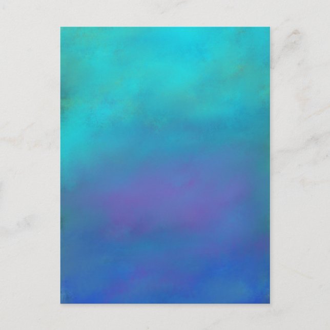 Dreamy Blues Abstract Design Postcard (Front)