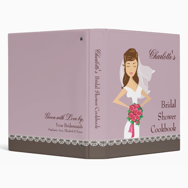 Dreamy Bride Bridal Shower Cookbook Recipe Binder (Background)