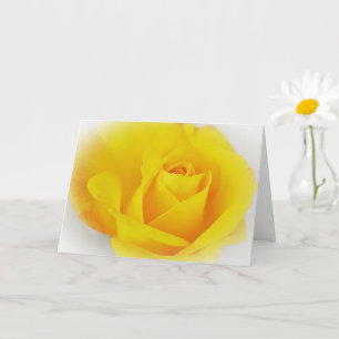 Dreamy Bright Yellow Rose Art Note Card