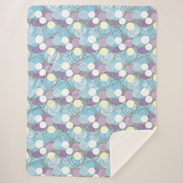Dreamy Bubble Clouds Sherpa Fleece Blanket (Front)