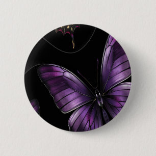 Dreamy Butterfly Pattern 2 Inch Round Button
