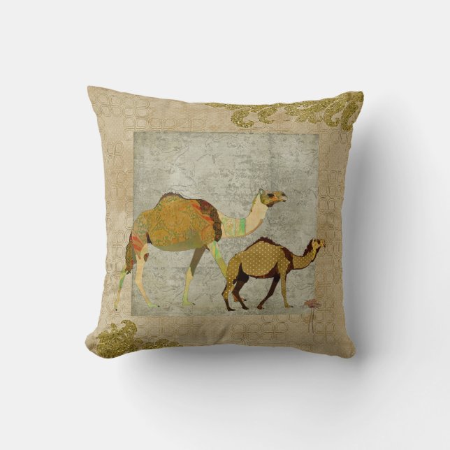 Dreamy Camels  Boho Mojo Pillow (Front)