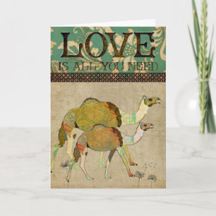 Dreamy Camels Love Greeting Card
