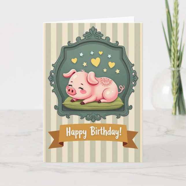 Dreamy Cameo Animal Card (Front)