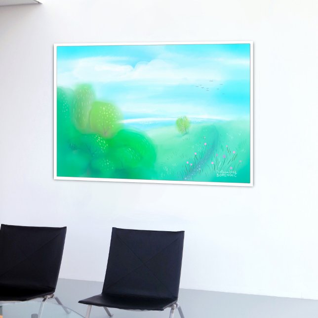 Dreamy Carefree Seaside Original Digital Painting Poster (Creator Uploaded)