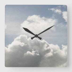 Dreamy Caribbean Clouds 10 Square Wall Clock