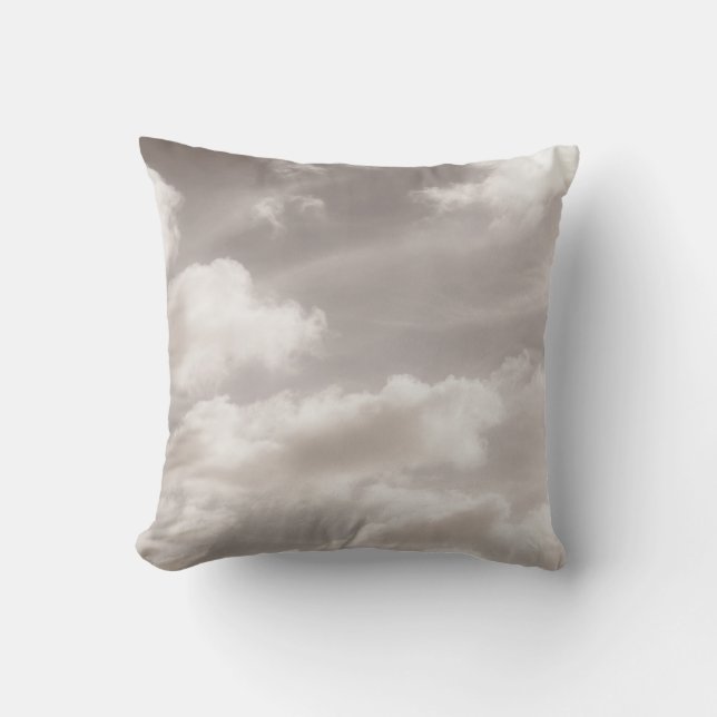 Dreamy Caribbean Clouds 11 Throw Pillow (Front)