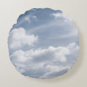 Dreamy Caribbean Clouds 12 Round Pillow