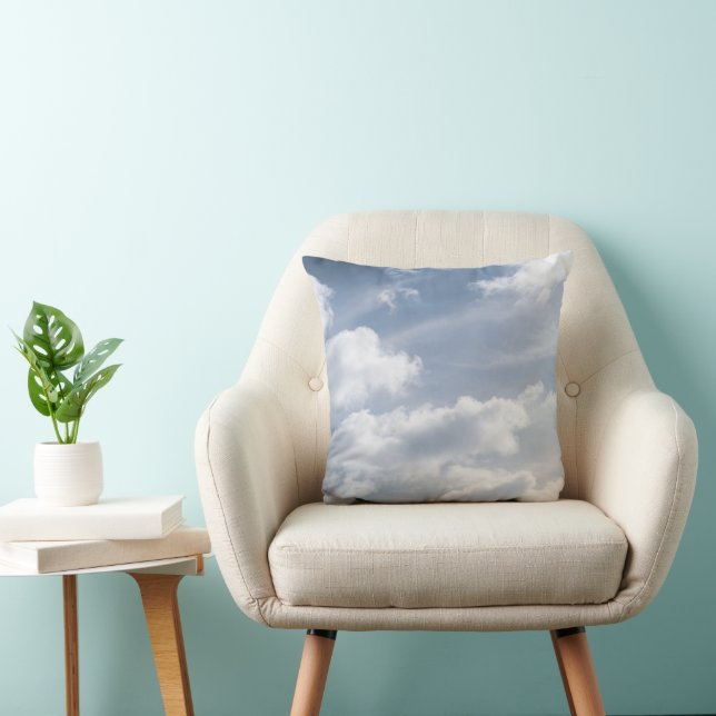 Dreamy Caribbean Clouds 12 Throw Pillow (Chair)