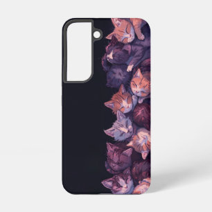 Dreamy Cat Nap – Wholesome Kitten Illustration Samsung Galaxy Case