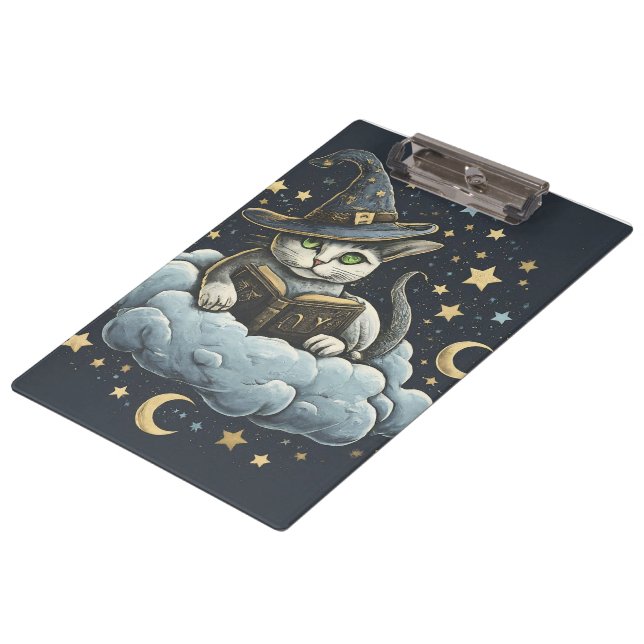 Dreamy Cat Wizard  Clipboard (Angled)