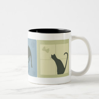 Dreamy Cats Two-Tone Coffee Mug