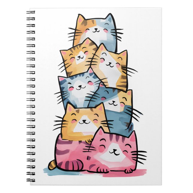 Dreamy Cats Watercolor Notebook (Front)