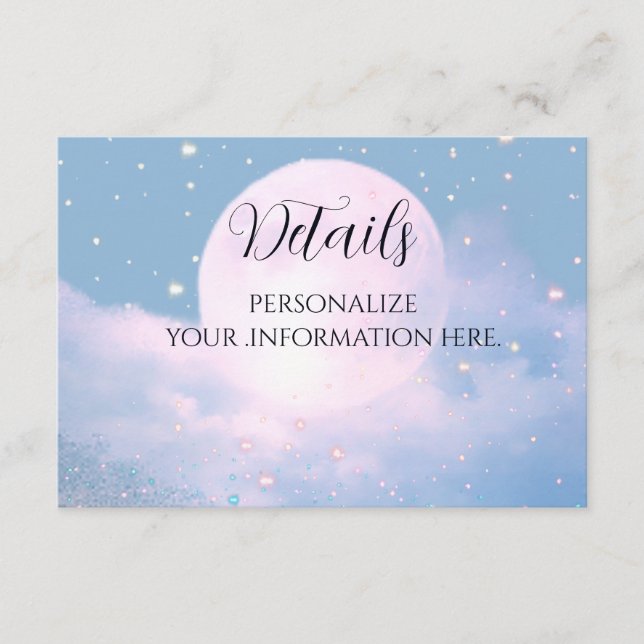 Dreamy celestial wedding bathed in moonlight enclosure card (Front)