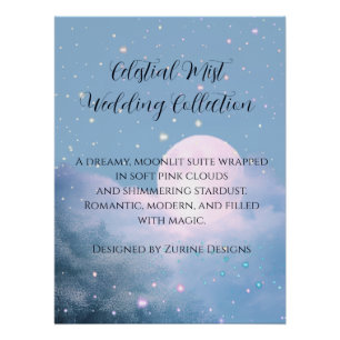 Dreamy celestial wedding bathed in moonlight poster