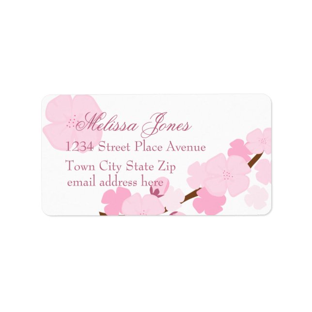 Dreamy Cherry Blossom Label (Front)