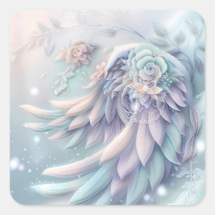 Dreamy Christmas Angel Wings Sticker