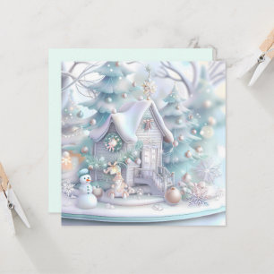 Dreamy Christmas Gingerbread House Greeting Card