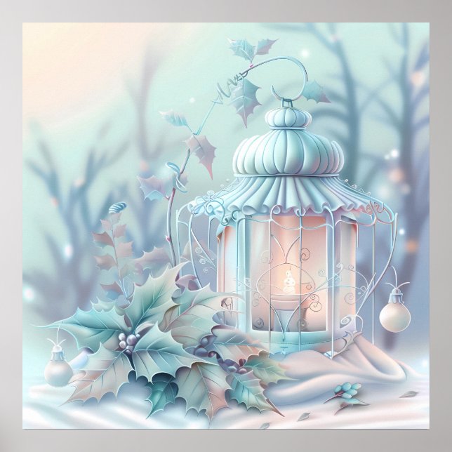Dreamy Christmas Lantern Poster (Front)